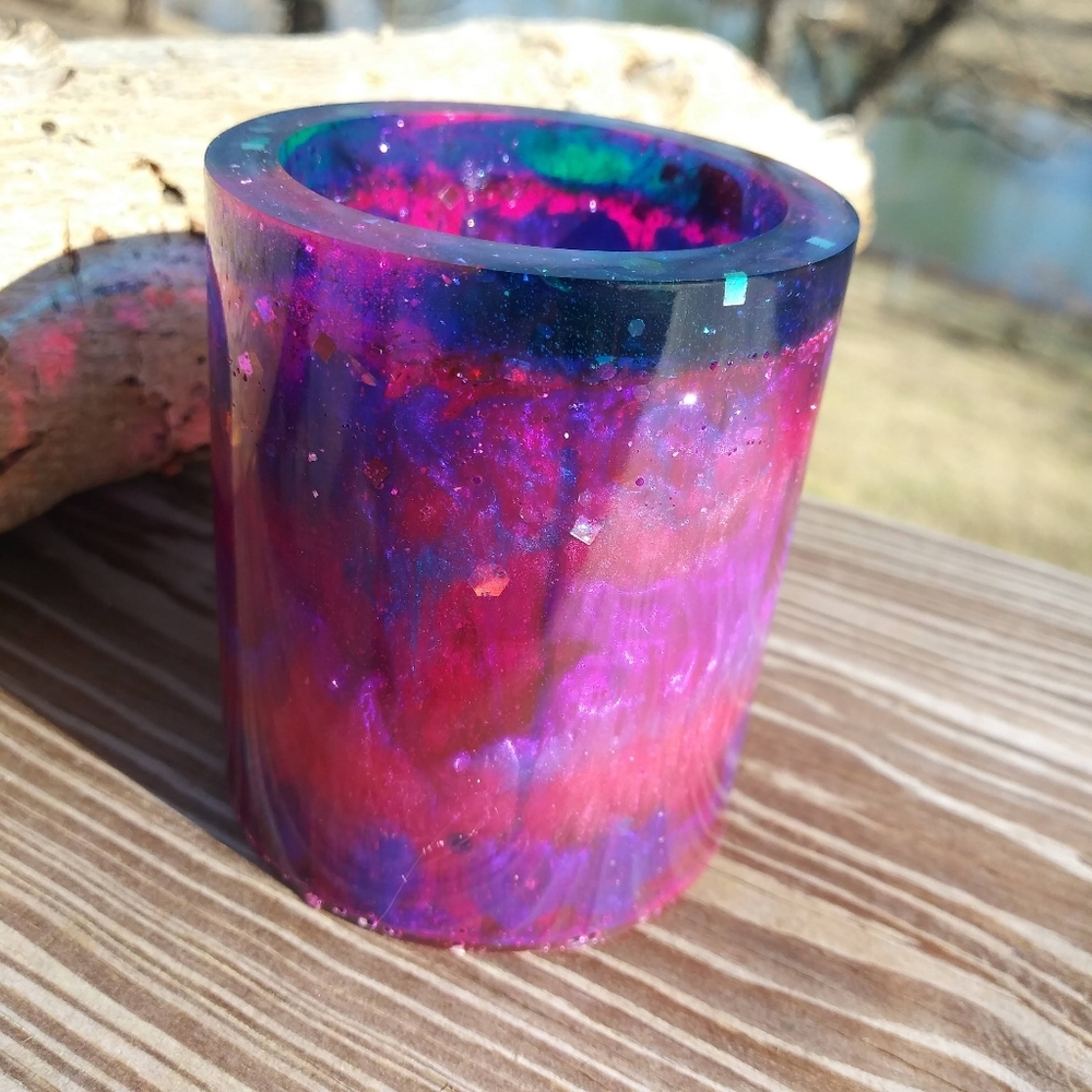 ๐SOLD๐HAND CRAFTED Galaxy Pen Holder Resin Art - Picture 1 of 16